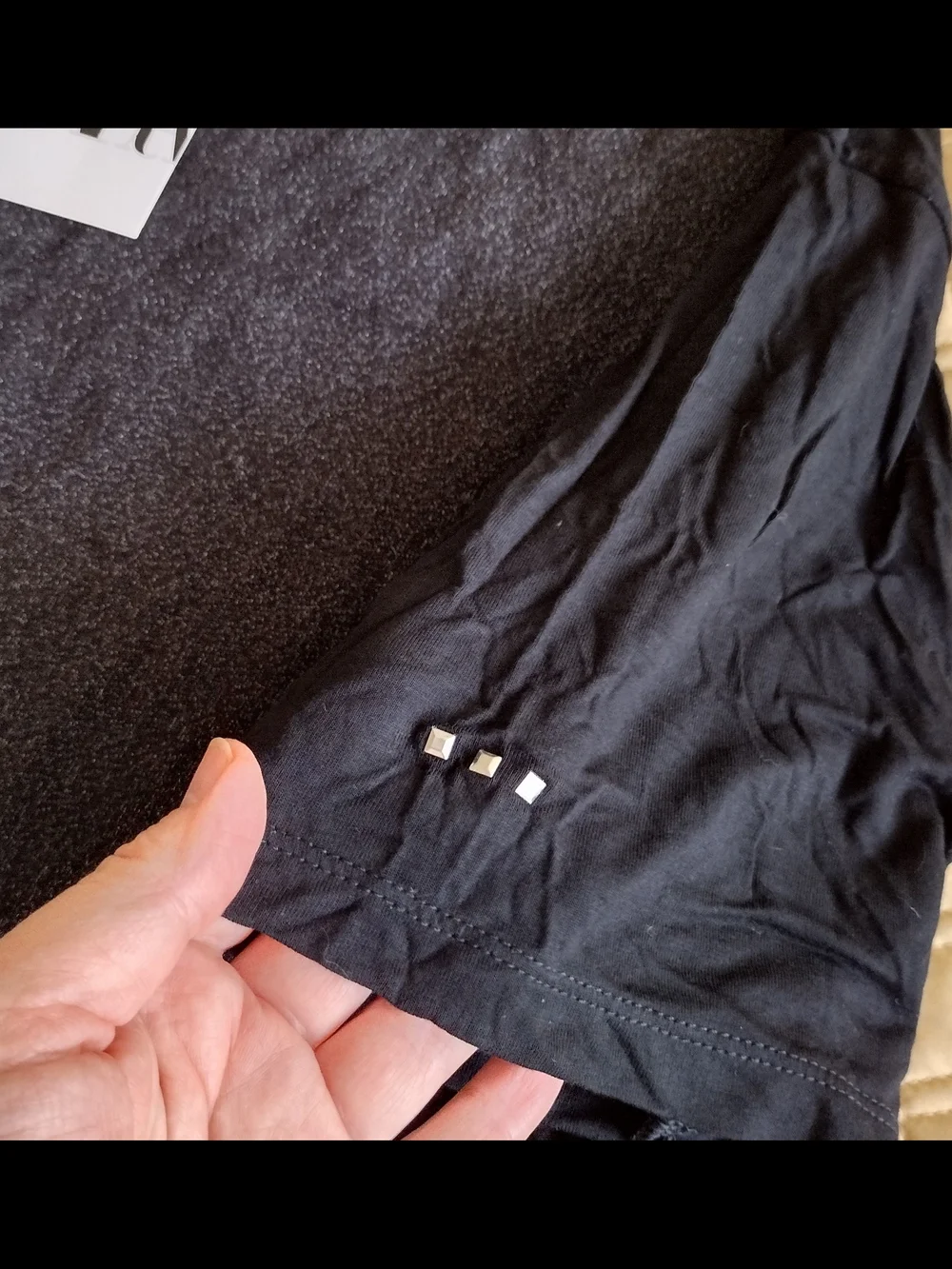 Zara Women's Black Crew Neck T-Shirt L Tall - Picture 5 of 7